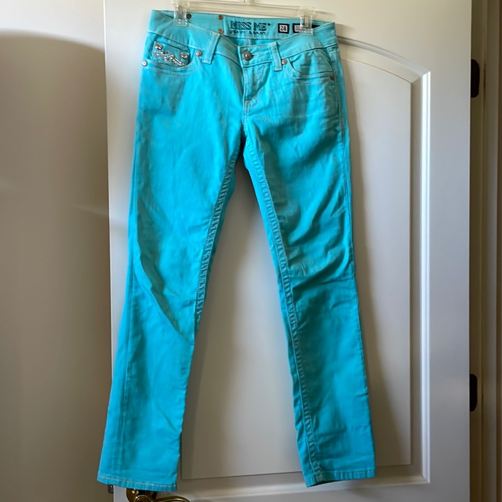Miss Me rare, turquoise, skinny, jean